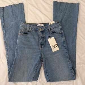 Zara Women's Blue Flare Jeans